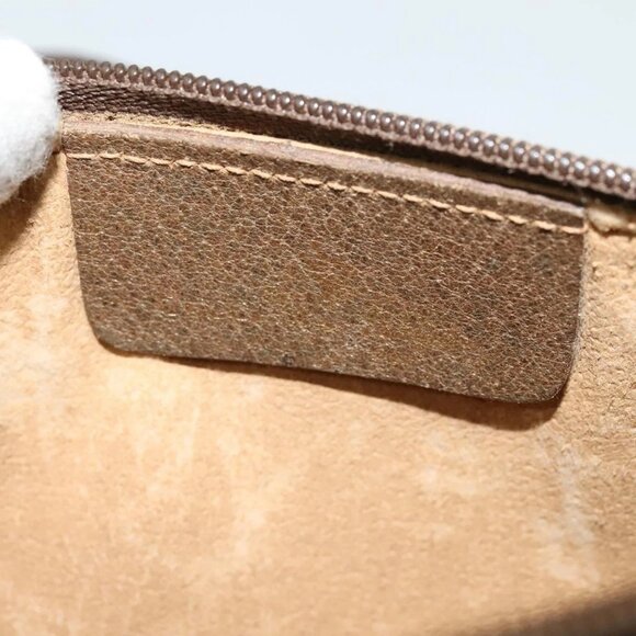 GUCCI GG Supreme Web Sherry Line Bag PVC Beige Gold - Picture 11 of 16